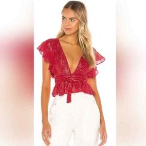 NWOT - LIZ TOP IN RED - MAJORELLE
Size: XXS